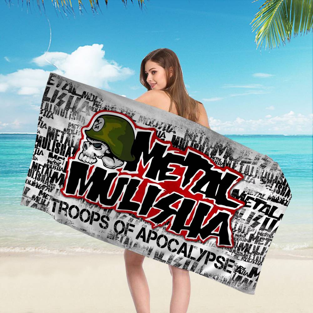 M-Metal M-Mulisha Microfiber Printed Beach Towel Mountain Climbing Yoga Beach Swimming Running Absorbent Soft Towel