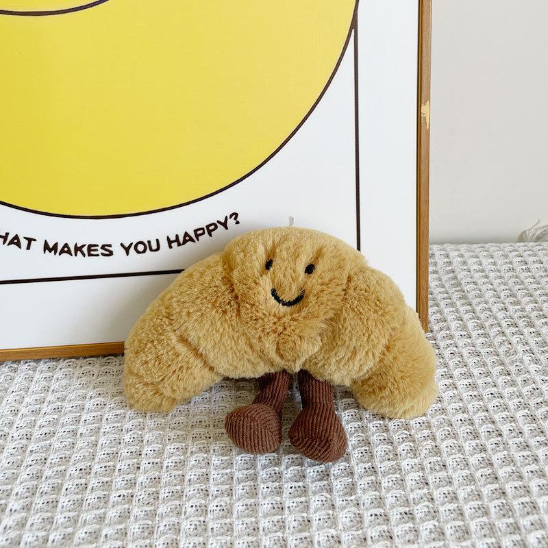 

Забавная кофейная чашка, круассан, брелок, украшение для сумки, милая плюшевая игрушка, подарок на свадьбу 12cm