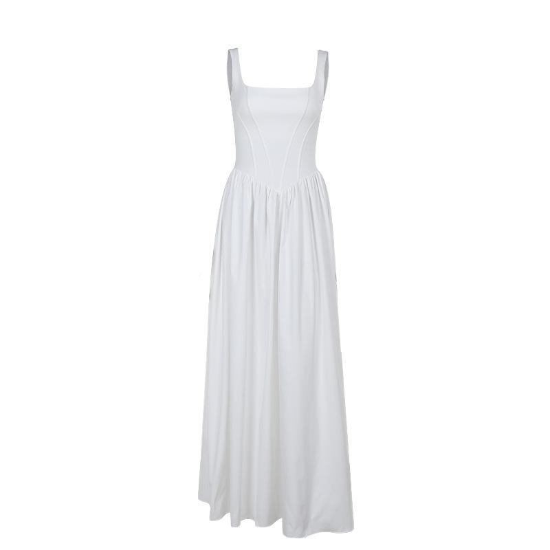 Vestido de outono europeu e americano para mulher, temperamento elegante, corte justo, cor sólida, linha A, comprimento [especificar comprimento, por exemplo, até ao joelho, longo]