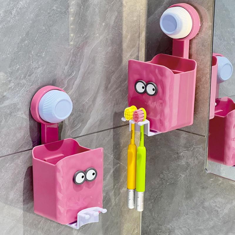 Bathroom Toothbrush Organizer Easy Installation Creative Cartoon Designs Toothbrush Holders For Household Bathroom Ornament