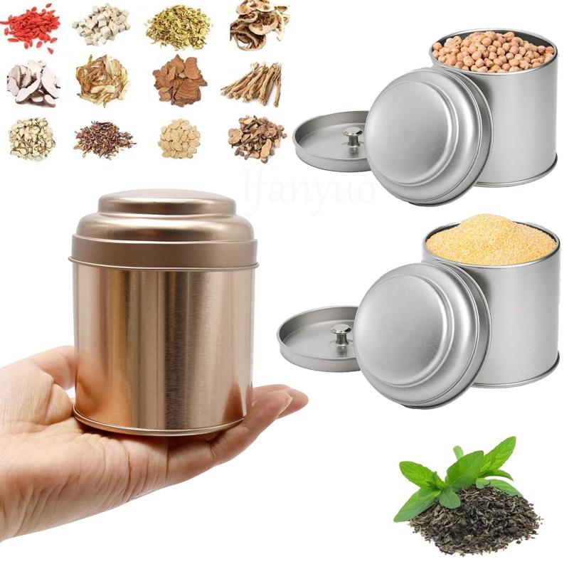 Titanium Alloy Tea Can Travel Portable Sealed Jar Metal Mini Storage Box Nut Candy Jar Food Storage Container Art Decor Supplies