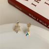 colorful five-pointed star earrings