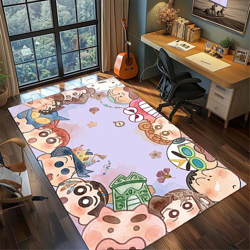 Large Crayon Shin-chan Area Carpet Non Slip Washable Floor Mat Gamer Room Bedroom Decor