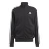Adidas ECT00 Basic French Terry Tracksuit Black Size XL Men's 3-Stripes Set, (IC6766),
