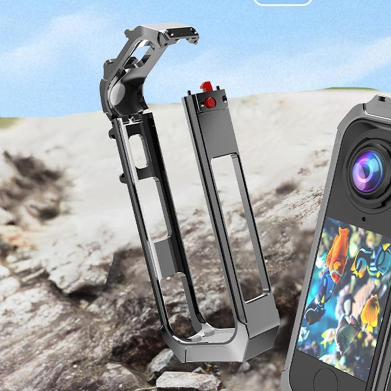 Quick Release Cage For X4 Air Action Camera Mount With Cold Shoe Full Protective Frame Case Accessories