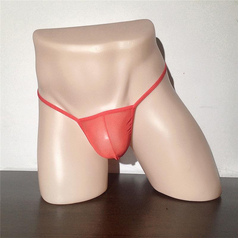 1Pc Underwear Men Lingerie Low-waist Polyester Fiber Solid Color Thongs Bulge Pouch Thin Pouch Panties