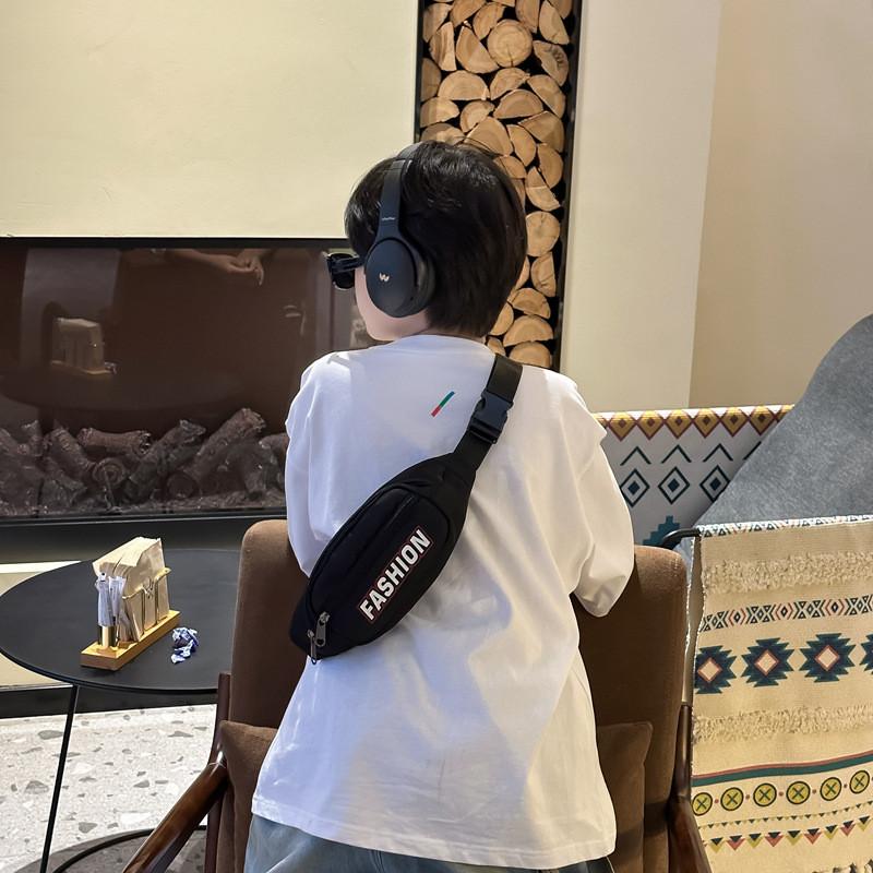 Trendy Korean Style Children's Crossbody Bag With Color Block Design For Kids