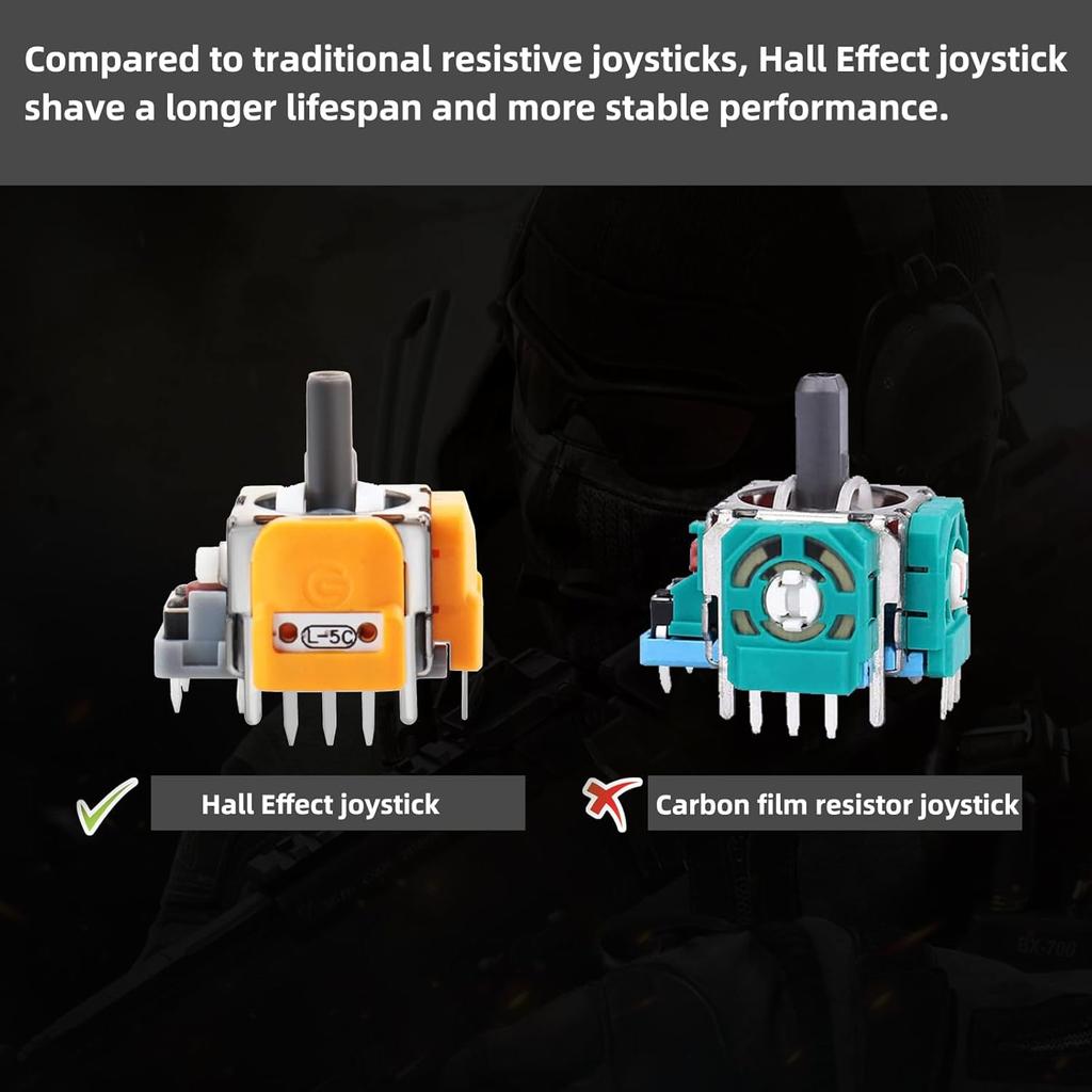 8Pcs Hall Effect Joysticks Replacement for DualSense PS5 Controller, 3D Analog Sticks Sensor Module for Playstation 5 Repair Parts Accessories