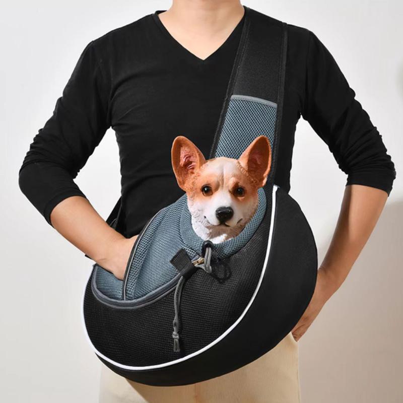 Oxford Pet Cat Dog Carrier Backpack Travel Single Shoulder Bag Breathable Mesh Travel Crossbody Bag for Small Dogs Puppy