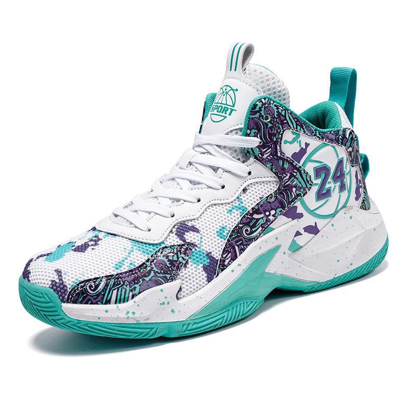 Basketballschuhe aus Fly-Woven-Mesh für Herren, atmungsaktiv und rutschfest, perfekt für Training und Wettkämpfe von Jugendlichen.