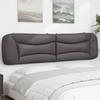 VidaXL Headboard Cushion, Reading Pillow with Zipper, Reading Cushion for Bed Bedroom, Grey 200 374626