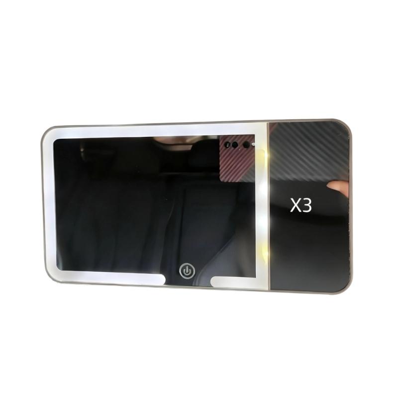 Auto Sun Visors Mounted Vanity Mirror With Distortion Free Reflection And ABS Construction For On The Go Touch Ups