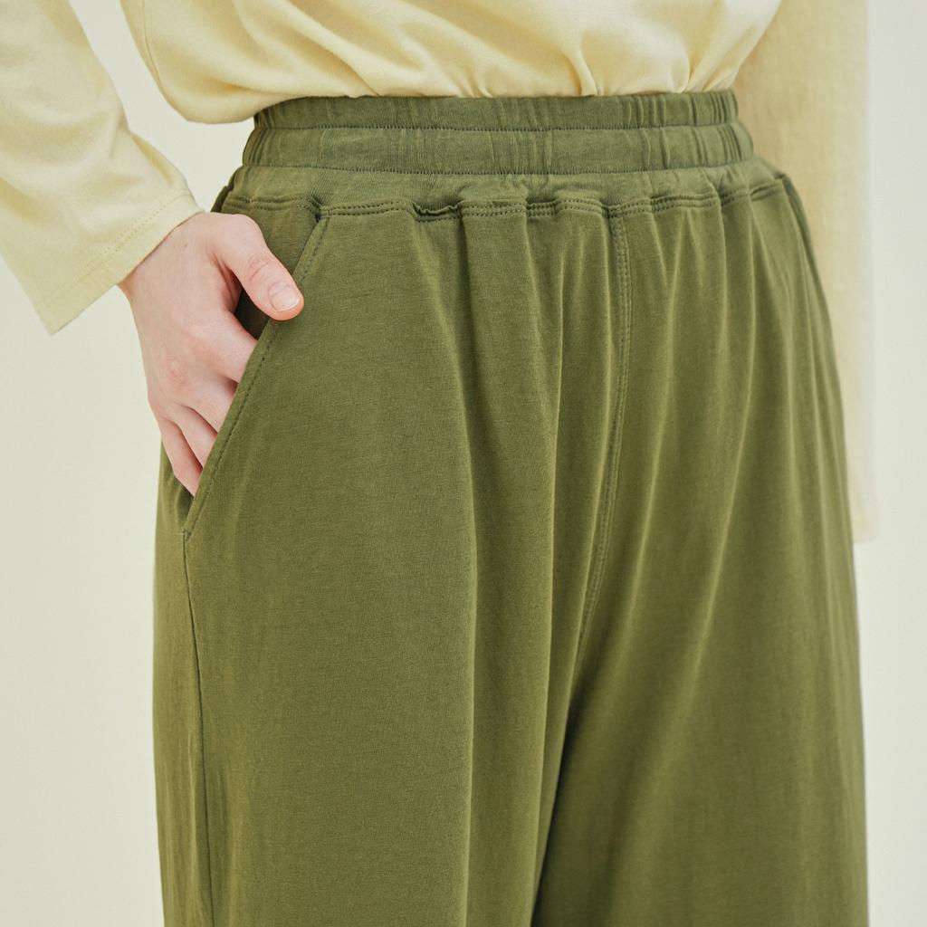 CHIQUITA Jersey Pants (Cotton) Khaki 242502Skh