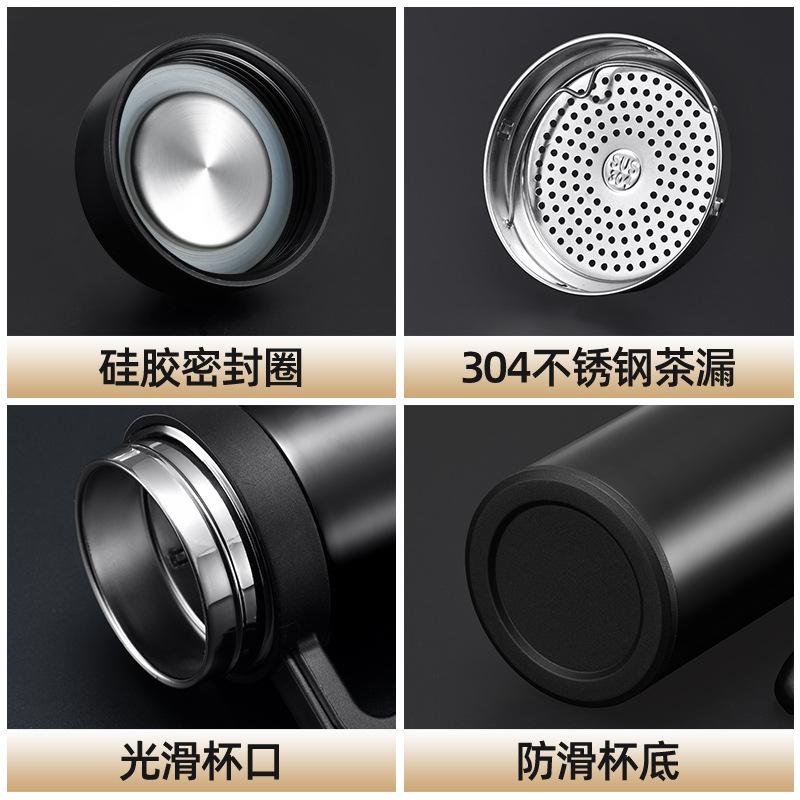 New 101 stainless steel office thermos cup with handle filter tea cup corporate annual meeting gift lettering