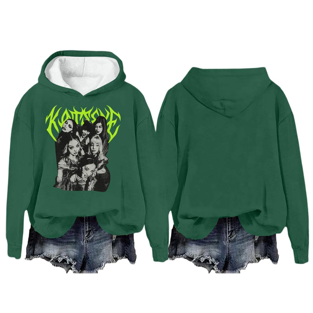 Damenmode Lässig Langarm Locker Bedruckter Pullover Sport Langarm Kapuzensweatshirt