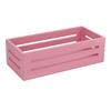12.99 X 6.1 X 3.94in Wooden Storage Basket Multifunctional Pink Storage Crate Box for Bathroom