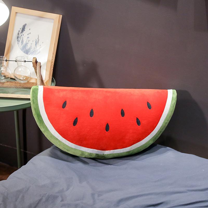 Süßes Lebensechtes Wassermelonen-Stofftier Weiches Gefülltes Obstkissen Stuhlkissen Kreative Dekoration Sofa Auto Geburtstagsgeschenk Jungen Mädchen Kinder