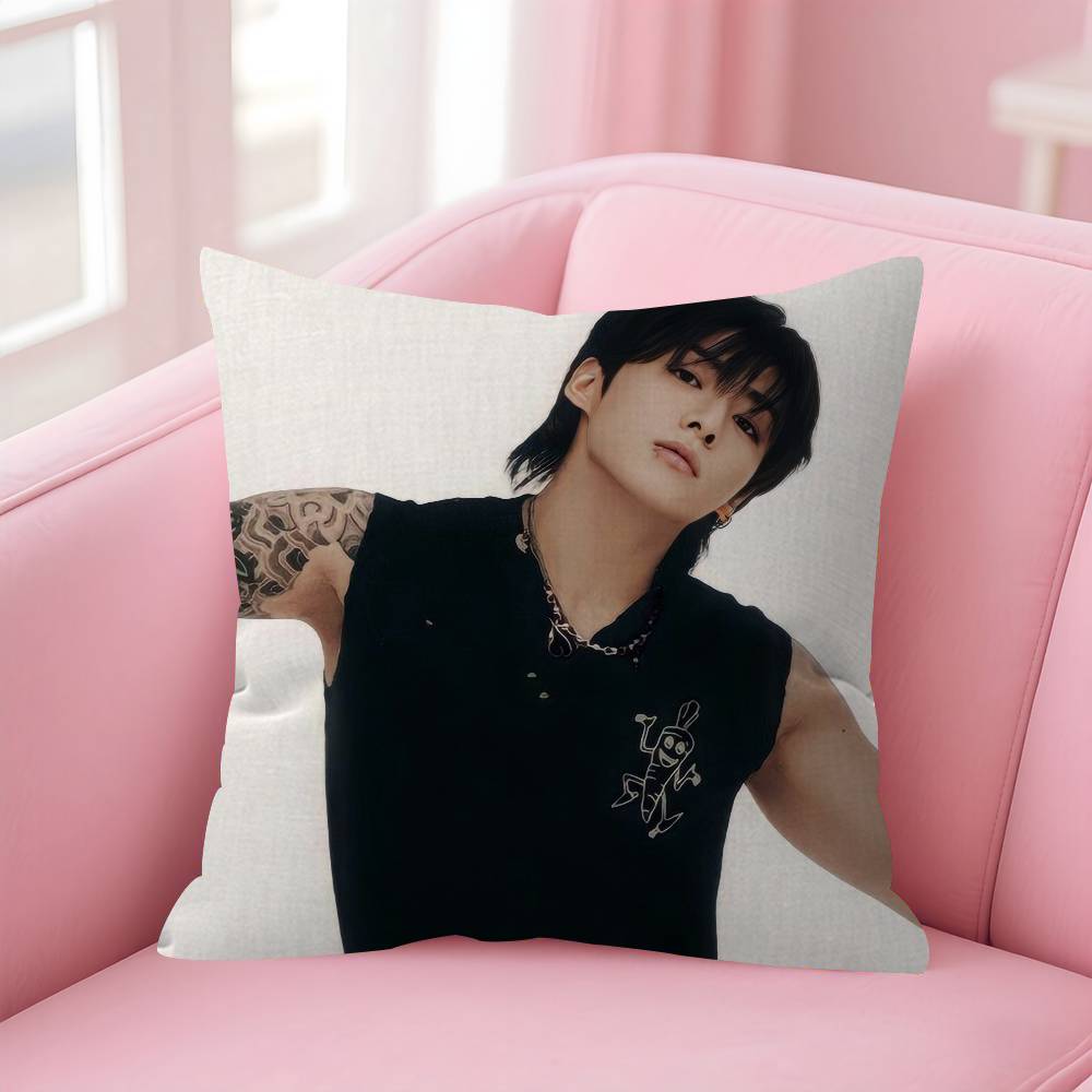 Kpop Stil-E-Junges-G-Kooks Büro Kissenbezug Auto Kissenbezug 45X45cm Lendenkissenbezug Sofakissenbezug