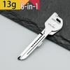 Outdoor Mini Six-in-One Keychain Tool: Knife, Self-Defense, Bottle Opener, Screwdriver