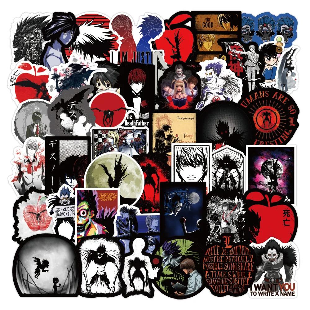NEW 50Pcs DEATH NOTE Japanese Anime Stickers For Laptop Luggage Motorcycle Phone Skateboard Toys Car Lovely Gift