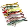 Multi-color 9cm/7g Bionic Multi-jointed Fish Lure with Rattling Beads for Sea Fishing.