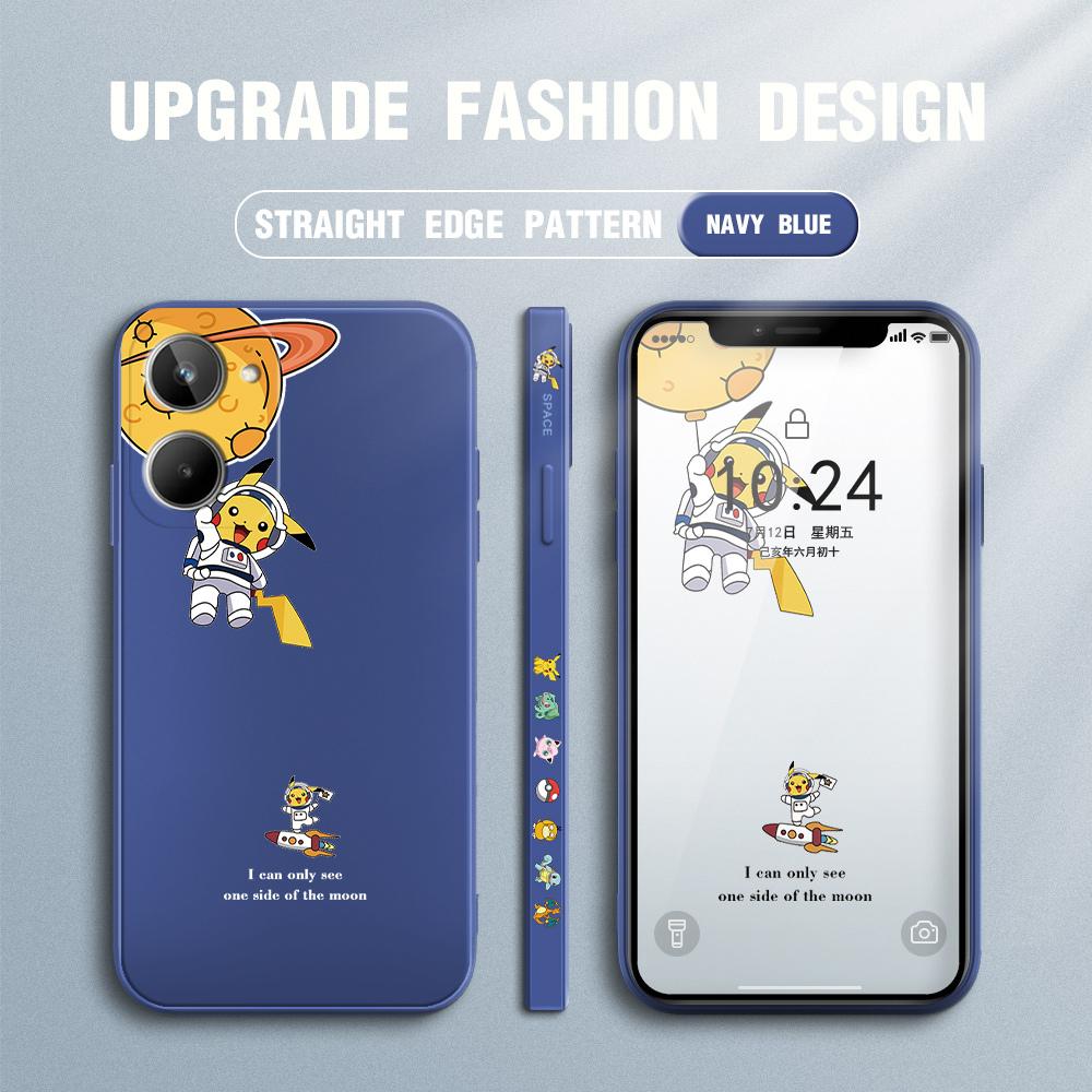 Cute Cartoon Astronaut Phone Case for iPhone 15 14 13 12 11 Samsung Galaxy S23 S22 A52 A52S Soft Full Protection Square Liquid Silicone Cover