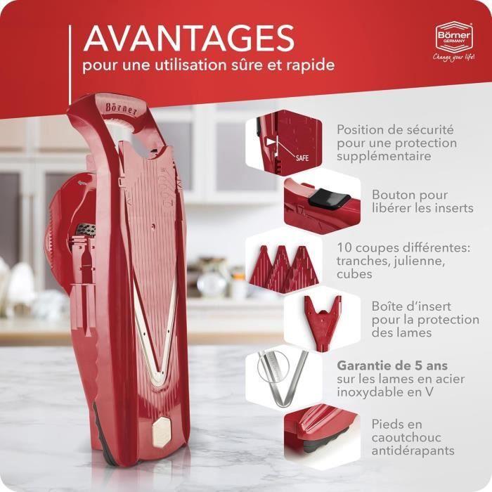 Coupe-légumes - börner - v5 starter set - mandoline en v - acier inoxydable - multifonction