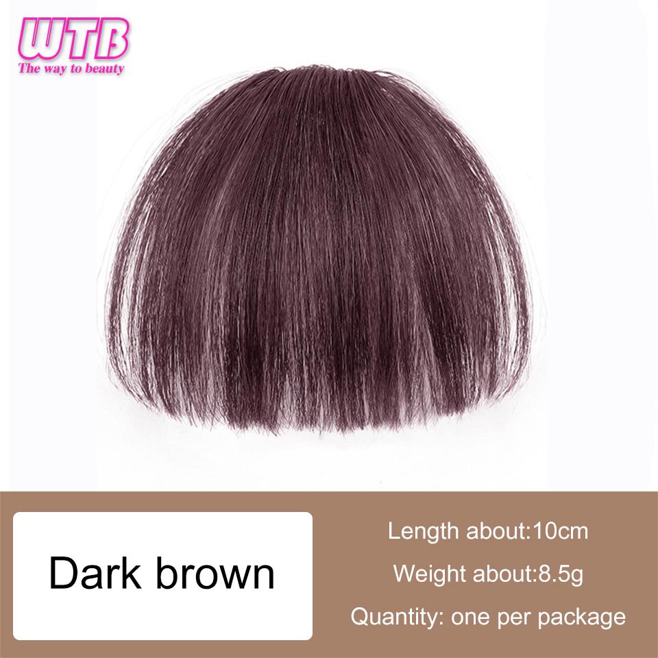 WTB Synthetischer Pony-Perückenteil, natürlicher realistischer gefälschter Pony für Damen, geeignet für den täglichen Gebrauch, Pony-Perücke