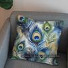 2D Flamingo & Peacock Pattern Decorative Pillow Covers Pattern Cushion Cover Suitable for Sofa Bedroom Car Pillow Cover