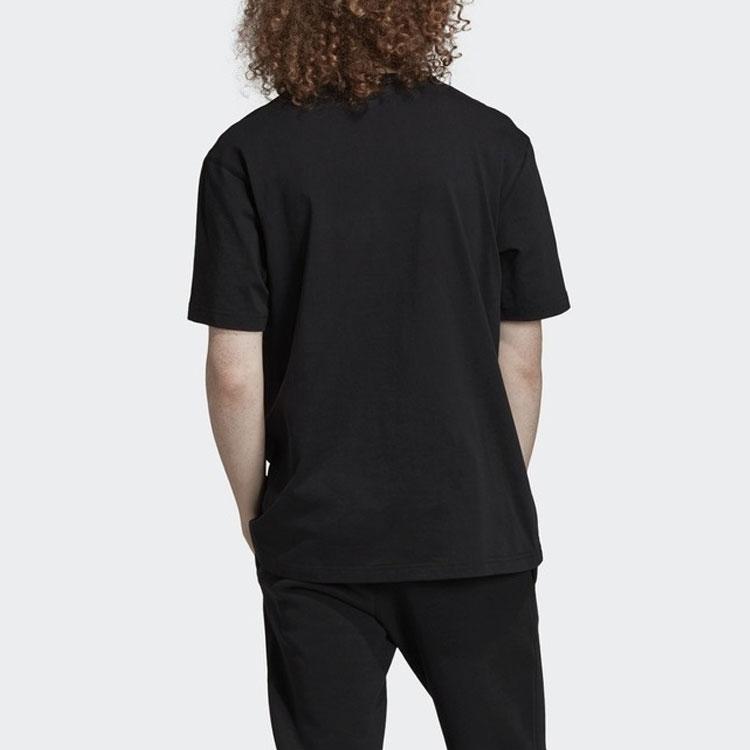 Adidas Originals Trefoil Vocal Tee Solid Box Logo Short Sleeve T-Shirt Men Tops Black ED7220