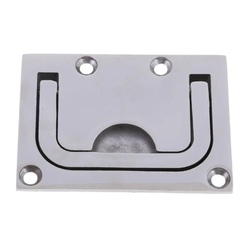 Mirror Finish Marine Hardware Square Shape Boat Hardware Floor Buckle Yacht Accessories  Deck Cover
