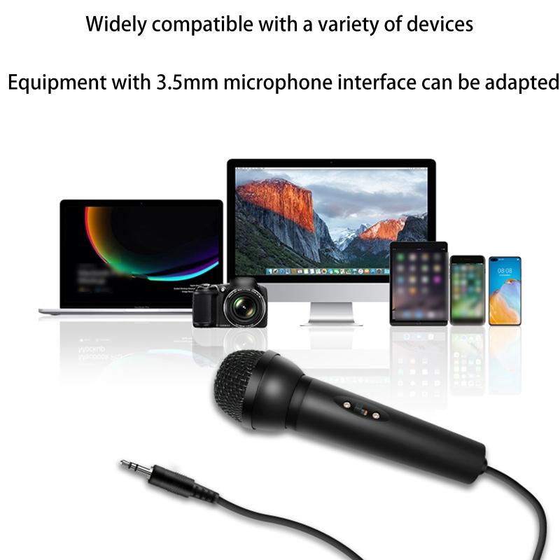 Wired Microphone with 200cm Cable Condenser Handheld Microphone with Stand for Karaoke Singing, Speech, Wedding