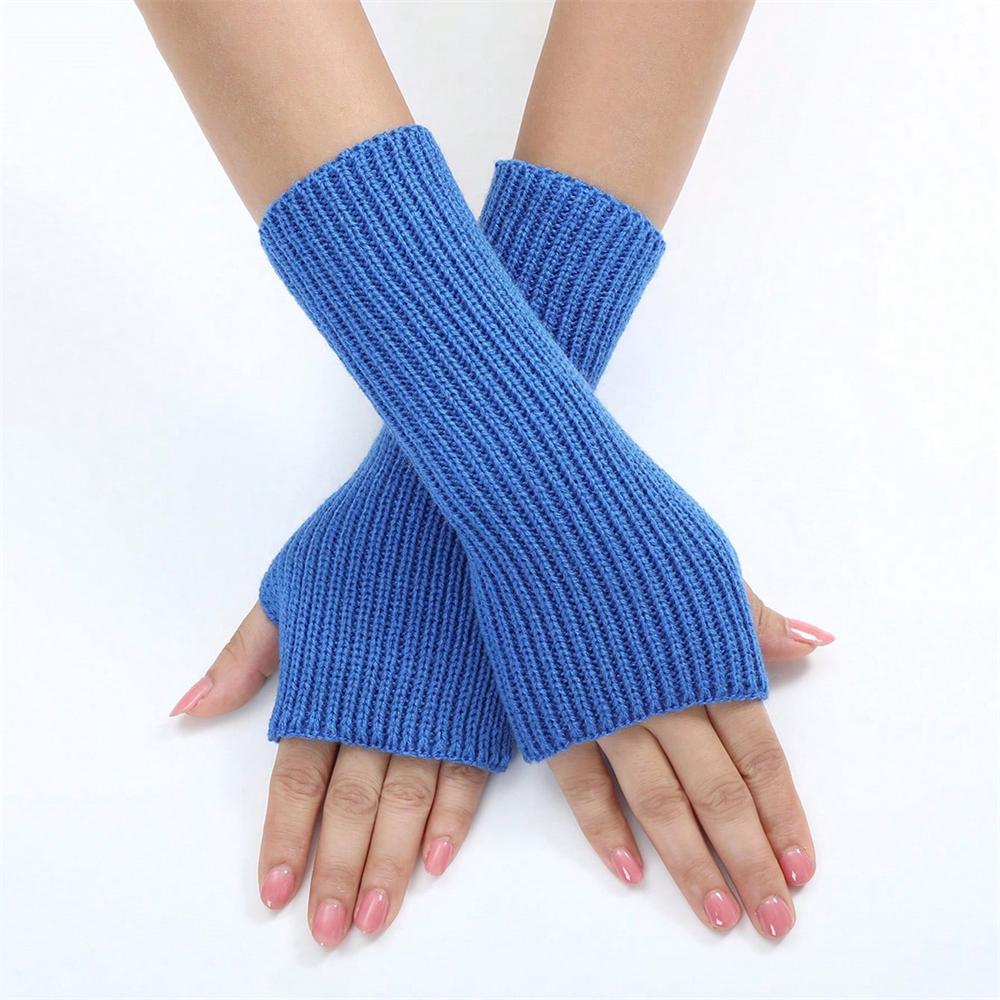 A Pair Fingless Gloves for Wmen Winter Warm Arm Warmer Knitted Warm Girls Gloves Style Hand Warmer Fashion Mittens