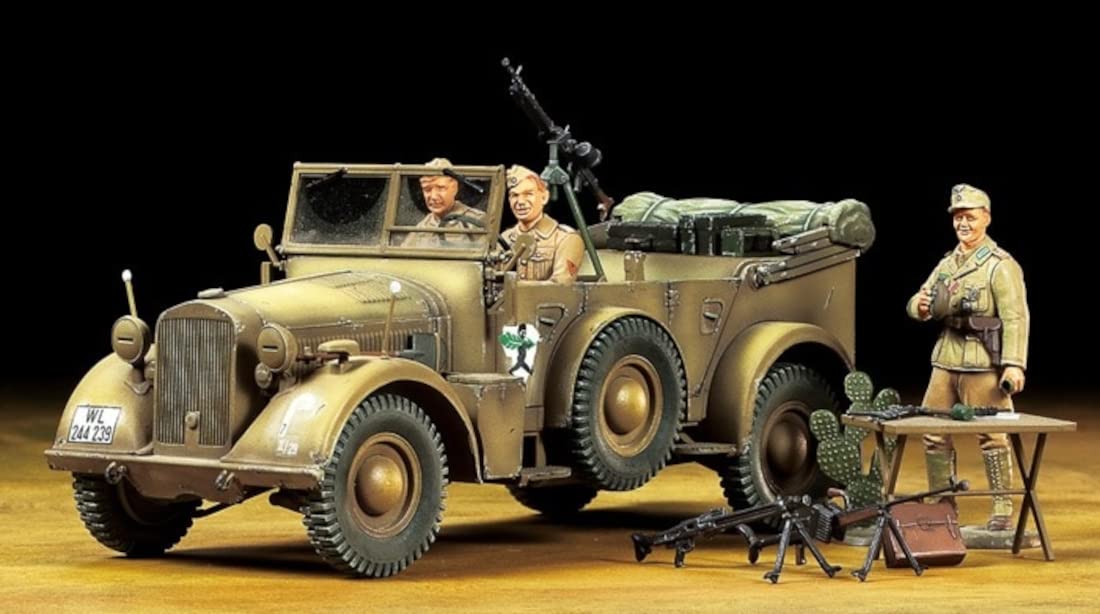 

TAMIYA Italeri Series German Army Medium Military Vehicle Horch North African Front Plastic Model 37015 Molding Color 1/35 Kfz.15
