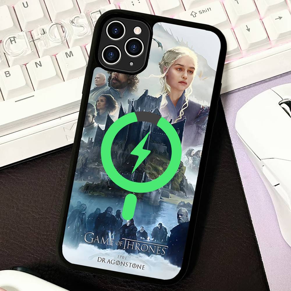 Film G-Game Of T-Thrones Phone Case For IPhone 13 14 15 11 12 16 17 Pro Max Plus For Magsafe Magnetic Shell