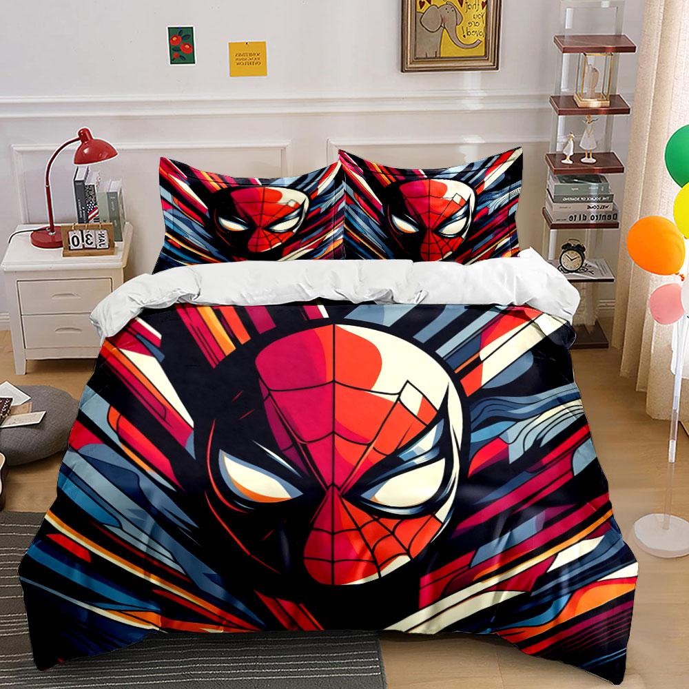 Spider-Man mask design. Bedding sets Duvet cover sets Duvet covers Pillowcases(1*Duvet Cover 2*Pillowcases without duvet insert)