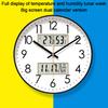 Durable Plastic Frame Wall Clock Energy-saving With Temperature And Humidity Display Clocks Wall