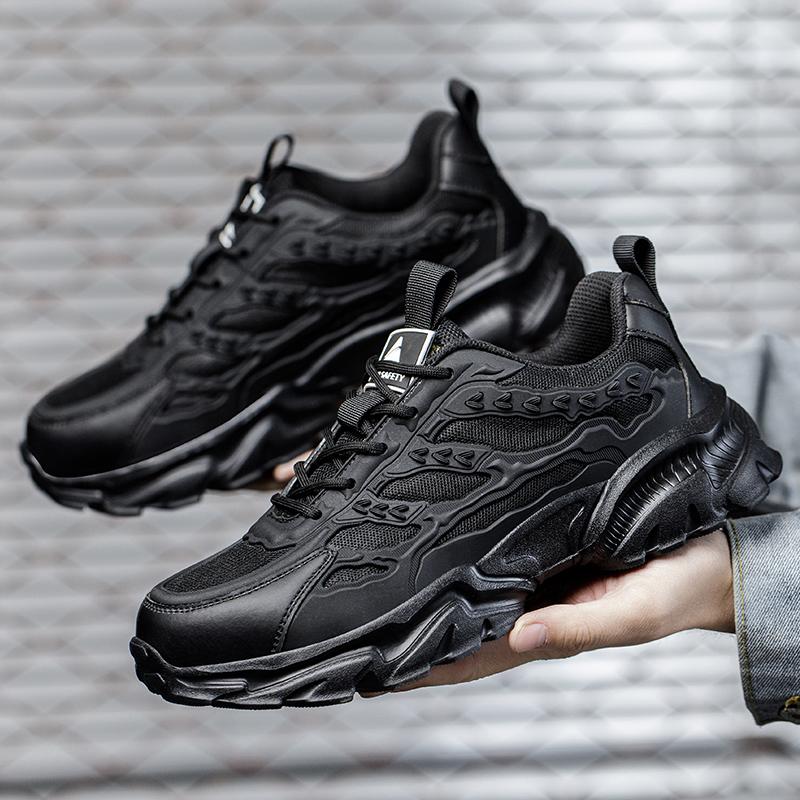 Summer Safety Shoes For Men Women Breathable Mesh Work Shoes Steel Toe Sneakers Men Lightweight Protective Shoes Indestructible