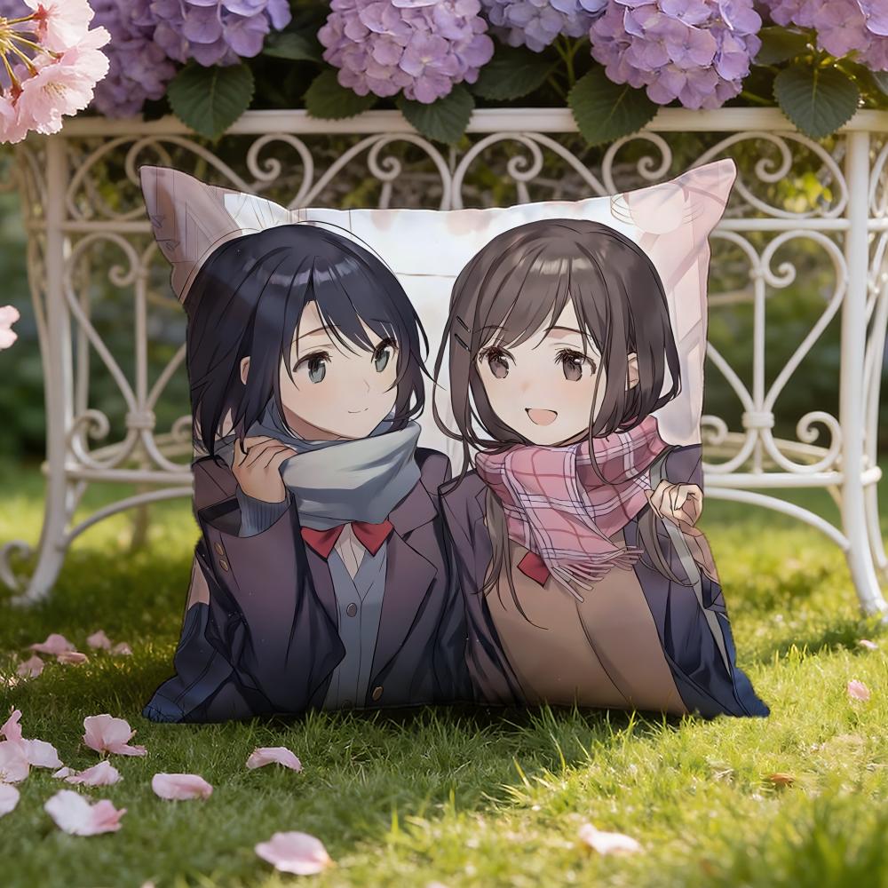 Anime A-Adachi and S-Shimamura Cushion Cover Home & Car Dual-Scene Pillow Cover: Reversible for Premium Comfort