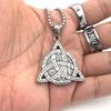 Trendy Viking Sun Tarot Triangle Pendant Titanium Steel Necklace Stainless Steel Jewelry Gift