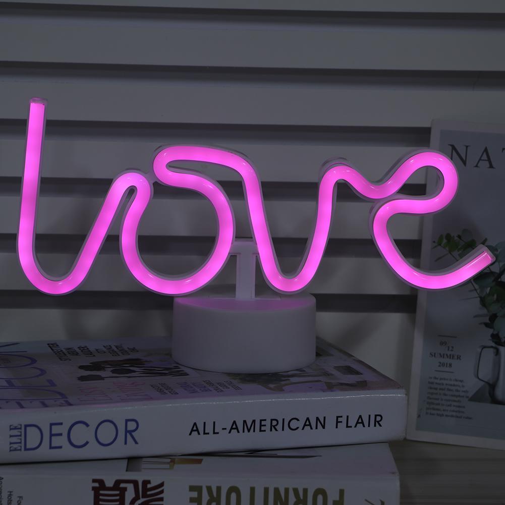 Innovative Unique Shape English Letter LED Light Home Bedroom Night Light Valentine S Day Gift