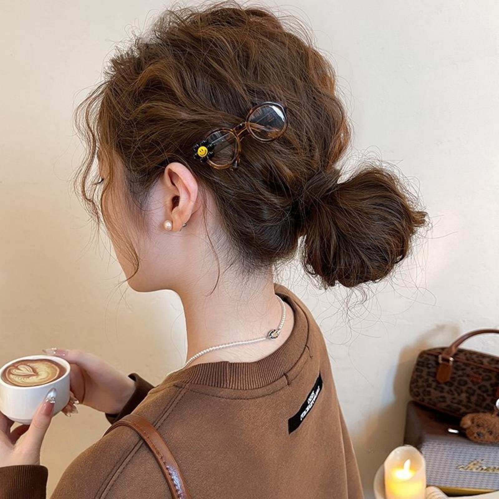 

Дизайн очков с улыбающимся лицом, заколка для волос с чувством, женские боковые заколки, креативный мультяшный аксессуар для волос, заколка для челки с торчащими волосами на лбу