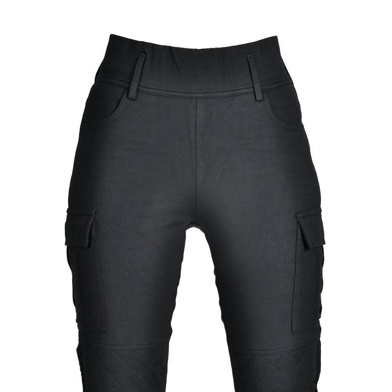Womens Motorcycle Riding Pants With Multi-Pockets Retro Style Anti-Fall Abrasion-Resistant Long Leg Design Silicone Grip