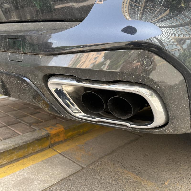 Punta de Escape Para BMW G05 X5 G06 X6 Doble Salida Cuádruple Sin Soldadura Tubo de Escape Acero Inoxidable Sin Cortar Punta de Silenciador Boquilla Cola de Escape