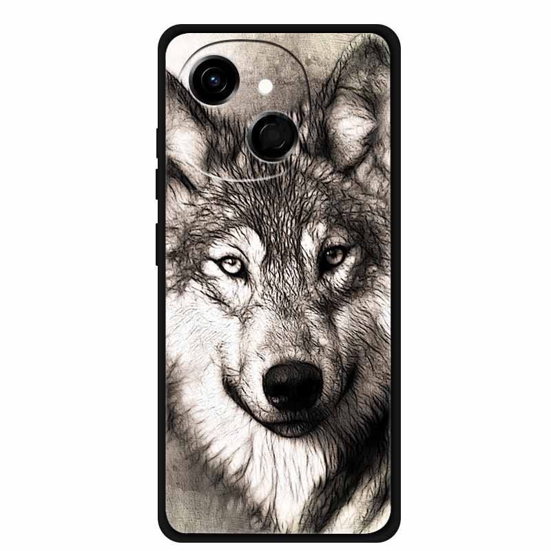 For Tecno Spark 40C Case Soft Black TPU Silicone Back Shockproof Cover for Tecno Spark40C 40 C Case Pop 10 Pro Butterfly Funda