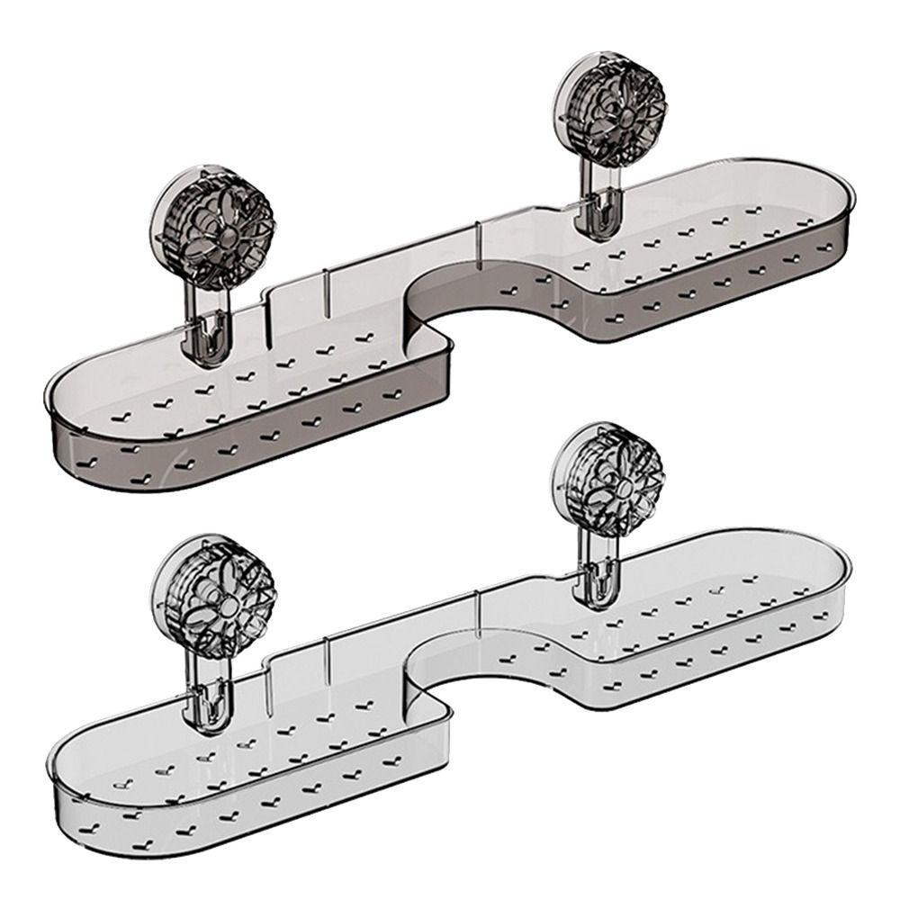 

Transparent Faucet Storage Rack Suction Cup Bathroom Drainage Basket New Sponge Holder прозорий