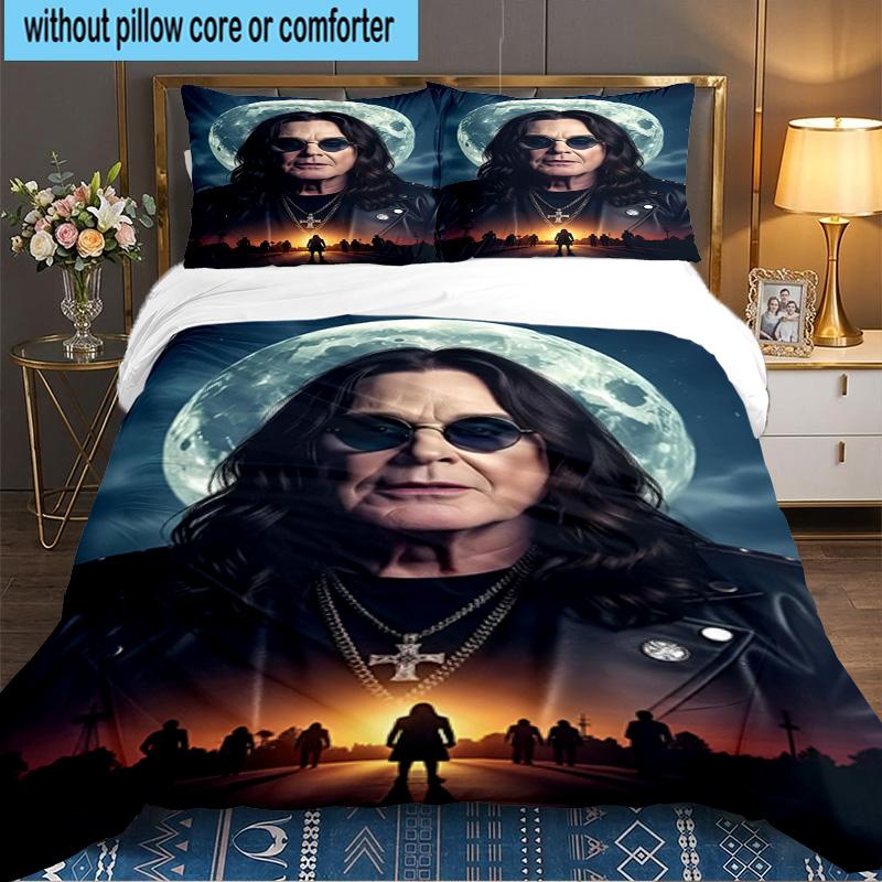 Ozzy Memorial 3PCS Bedding set,Ideal for 1pc Duvet Cover And 2pcs Pillowcases Perfect for Fan gift,Ideal for Bedroom, Dormitory