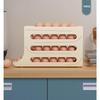 Slide Egg Storage Box: 4-Tier Step-Style Holder for Fridge Door, Large Capacity Automatic Roller