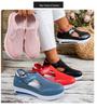 Women's Plus Size Casual Mesh Wedge Heel Shoes with Magic Tape