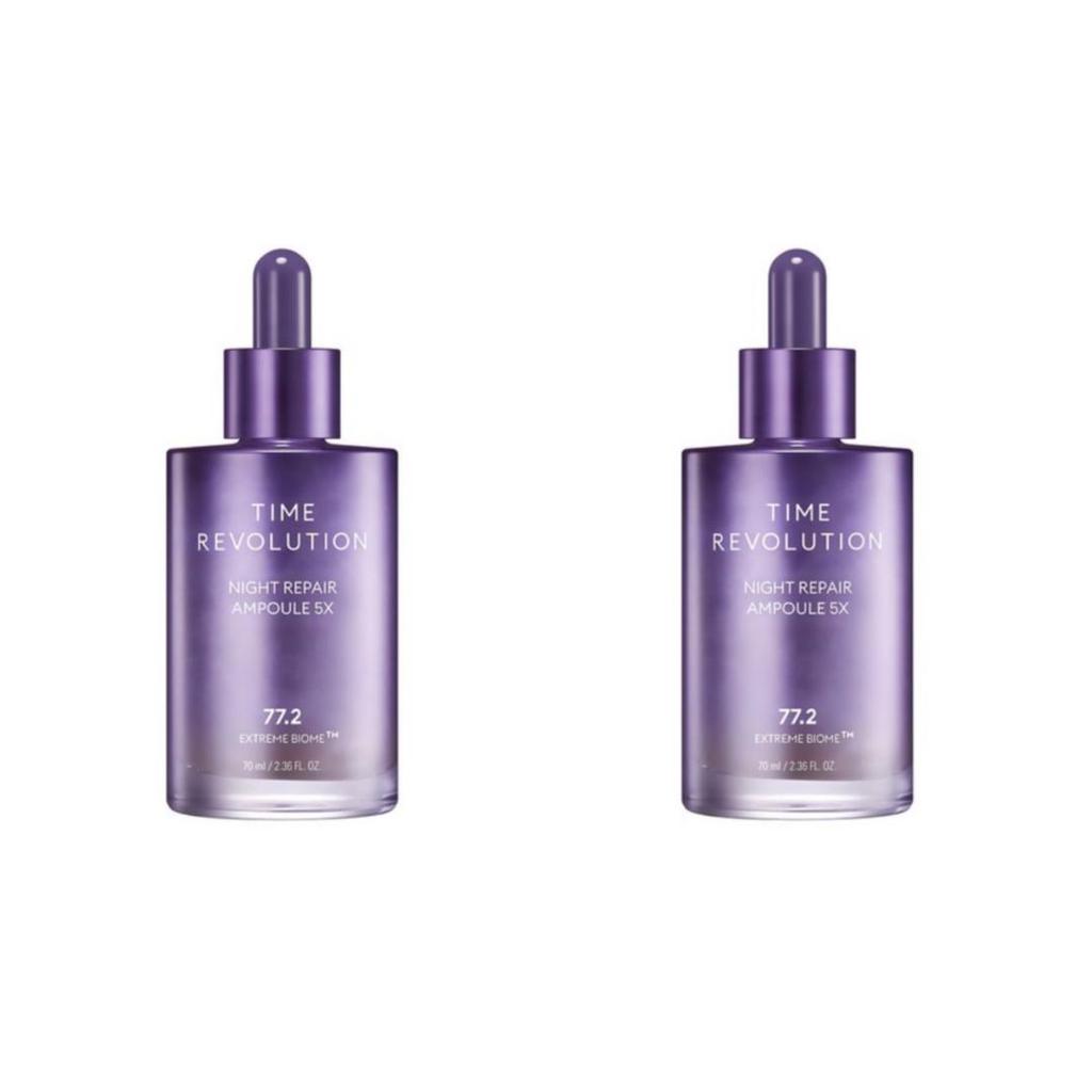 MISSHA Time Revolution Night Repair Ampoule 5X 70ml | Probiotic Anti-Aging Serum